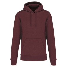 KARIBAN organikus féfi kapucnis pulóver KA4027, Wine Heather-5XL férfi pulóver, kardigán