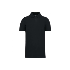 KARIBAN organikus férfi piké pamut póló KA2025, Black-4XL