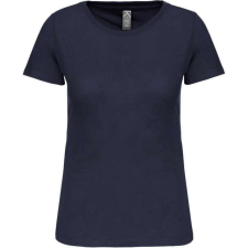 KARIBAN organikus kereknyakú rövid ujjú Női póló KA3026IC, Navy-XL női póló