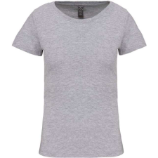 KARIBAN organikus kereknyakú rövid ujjú Női póló KA3026IC, Oxford Grey-2XL női póló