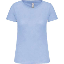 KARIBAN organikus kereknyakú rövid ujjú Női póló KA3026IC, Sky Blue-2XL női póló