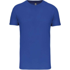 KARIBAN organikus rövid ujjú férfi póló KA3025IC, Light Royal Blue-XL