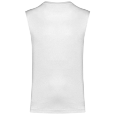 KARIBAN organikus széles vállú ujjatlan férfi póló KA3022IC, White-L férfi póló