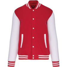 KARIBAN patentos gyerek dzseki csíkos szélekkel KA498, Red/White-12/14 munkaruha