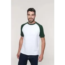 KARIBAN Póló Kariban baseball férfi férfi (100%pamut 165g/m2) white/navy, L