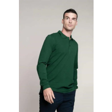 KARIBAN Póló Kariban férfi hosszú újju férfi (100% pamut) forest green, XL munkaruha