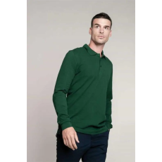 KARIBAN Póló Kariban férfi hosszú újju férfi (100% pamut) kelly green, XL