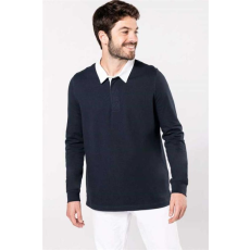 KARIBAN Póló Kariban férfi, navy/white, S