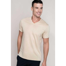 KARIBAN Póló Kariban férfi v-nyakú férfi (100%pamut 180g/m2) yellow, XL