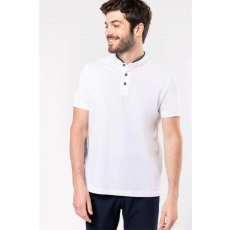 KARIBAN Póló Kariban férfi, white/navy, XL