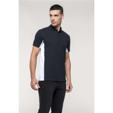 KARIBAN Póló Kariban galléros férfi férfi (65%poliészter 35%pamut) navy/sky blue, XL