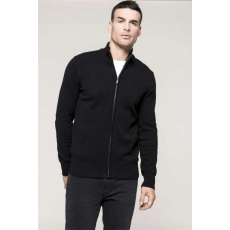 KARIBAN Pulóver Kariban férfi cipzáras férfi (100%pamut) black, 2XL