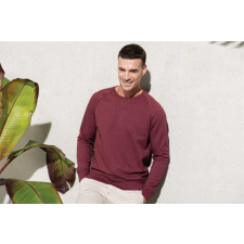 KARIBAN Pulóver Kariban férfi kereknyakú hosszú ujjú férfi (300g/m2) wine heather, S munkaruha