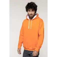 KARIBAN Pulóver Kariban kapucnis férfi, black/yellow, XL
