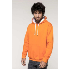 KARIBAN Pulóver Kariban kapucnis férfi, red/white, XL munkaruha