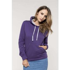 KARIBAN Pulóver Kariban női kapucnis női (80%pamut) fuchsia/fine grey, 2XL munkaruha