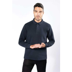 KARIBAN Pulóver Wk galléros unisex (80%pamut 20%poliészter) black, 2XL