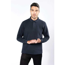 KARIBAN Pulóver Wk galléros unisex (80%pamut 20%poliészter) black, M munkaruha