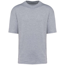KARIBAN szélesebb szabású unisex környakas póló KA3008, Oxford Grey-XS férfi póló