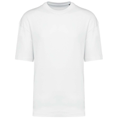 KARIBAN szélesebb szabású unisex környakas póló KA3008, White-2XL