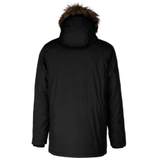 KARIBAN téli kapucnis bélelt férfi kabát KA621, Black-2XL férfi kabát, dzseki