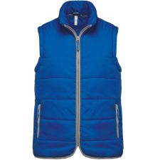KARIBAN Uniszex bélelt mellény, cipzáras, Kariban KA6116, Light Royal Blue-3XL férfi mellény