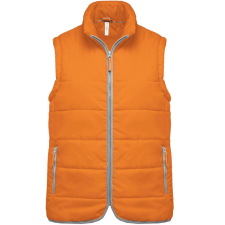 KARIBAN Uniszex bélelt mellény, cipzáras, Kariban KA6116, Orange-3XL férfi mellény