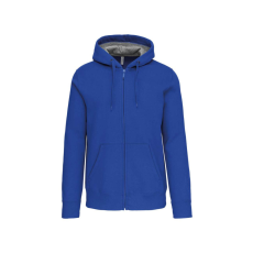 KARIBAN Uniszex cipzáras kapucnis vastag pulóver, Kariban KA444, Light Royal Blue-3XL