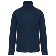 KARIBAN Uniszex cipzáras mikropolár pulóver, Kariban KA9102, Navy-XS
