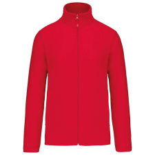 KARIBAN Uniszex cipzáras mikropolár pulóver, Kariban KA9102, Red-4XL férfi pulóver, kardigán