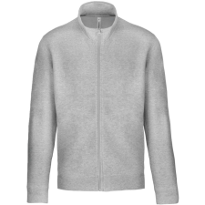 KARIBAN Uniszex cipzáras pulóver, Kariban KA472, Oxford Grey-2XL férfi pulóver, kardigán