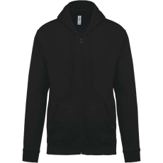 KARIBAN Uniszex cipzáros kapucnis pulóver, Kariban KA479, Black-3XL