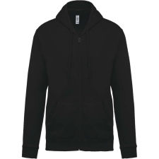 KARIBAN Uniszex cipzáros kapucnis pulóver, Kariban KA479, Black-L férfi pulóver, kardigán