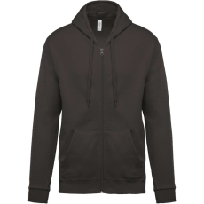 KARIBAN Uniszex cipzáros kapucnis pulóver, Kariban KA479, Dark Grey-3XL