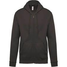 KARIBAN Uniszex cipzáros kapucnis pulóver, Kariban KA479, Dark Grey-4XL férfi pulóver, kardigán