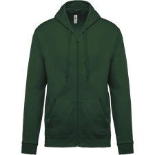 KARIBAN Uniszex cipzáros kapucnis pulóver, Kariban KA479, Forest Green-3XL férfi pulóver, kardigán