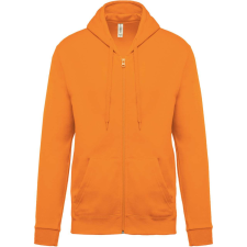 KARIBAN Uniszex cipzáros kapucnis pulóver, Kariban KA479, Orange-L férfi pulóver, kardigán