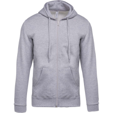 KARIBAN Uniszex cipzáros kapucnis pulóver, Kariban KA479, Oxford Grey-2XL