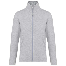 KARIBAN Uniszex FALCO cipzáras mikropolár pulóver, Kariban KA911, Ash Heather-3XL