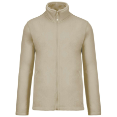 KARIBAN Uniszex FALCO cipzáras mikropolár pulóver, Kariban KA911, Beige-2XL