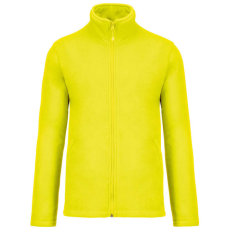 KARIBAN Uniszex FALCO cipzáras mikropolár pulóver, Kariban KA911, Fluorescent Yellow-XL