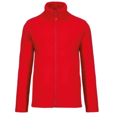 KARIBAN Uniszex FALCO cipzáras mikropolár pulóver, Kariban KA911, Red-XL férfi pulóver, kardigán