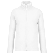 KARIBAN Uniszex FALCO cipzáras mikropolár pulóver, Kariban KA911, White-XL férfi pulóver, kardigán