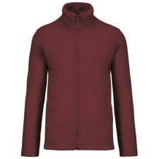 KARIBAN Uniszex FALCO cipzáras mikropolár pulóver, Kariban KA911, Wine-2XL férfi pulóver, kardigán