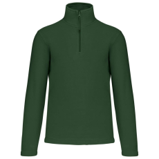 KARIBAN Uniszex galléros, 1/4 cipzáras mikropolár pulóver, Kariban KA912, Forest Green-3XL
