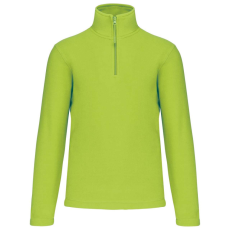 KARIBAN Uniszex galléros, 1/4 cipzáras mikropolár pulóver, Kariban KA912, Lime-2XL
