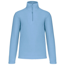 KARIBAN Uniszex galléros, 1/4 cipzáras mikropolár pulóver, Kariban KA912, Sky Blue-2XL férfi pulóver, kardigán