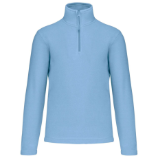 KARIBAN Uniszex galléros, 1/4 cipzáras mikropolár pulóver, Kariban KA912, Sky Blue-M