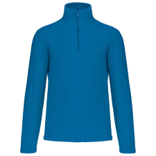 KARIBAN Uniszex galléros, 1/4 cipzáras mikropolár pulóver, Kariban KA912, Tropical Blue-2XL férfi pulóver, kardigán