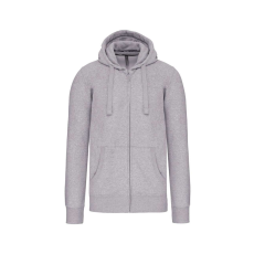 KARIBAN Uniszex kapucnis cipzáras pulóver, Kariban KA454, Oxford Grey-XL